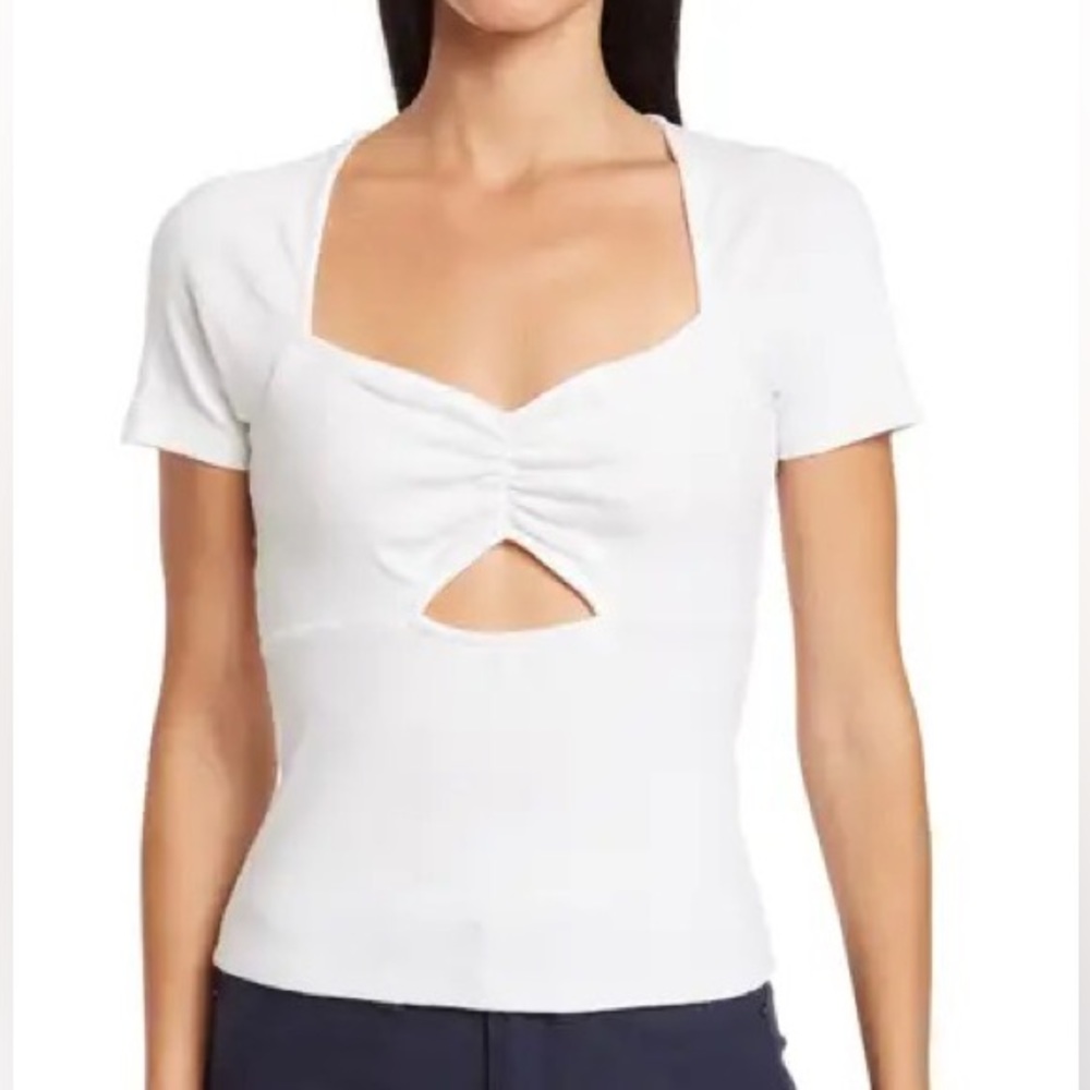 NWT Melrose and Market Short Sleeve Cutout Top